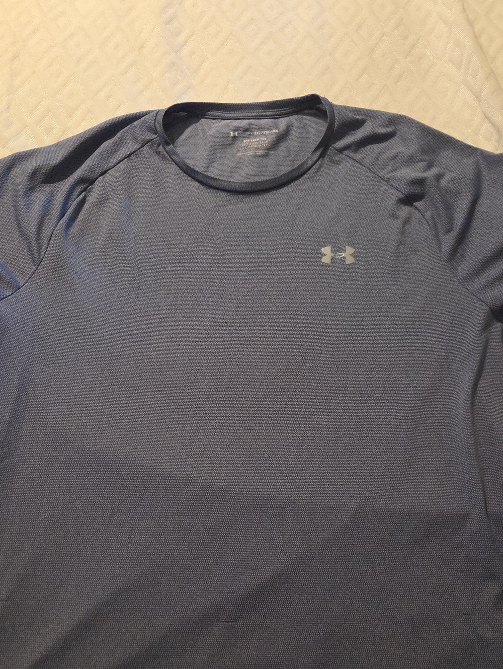 Under Armour Men's Heathered Blue Short Sleeve Tee